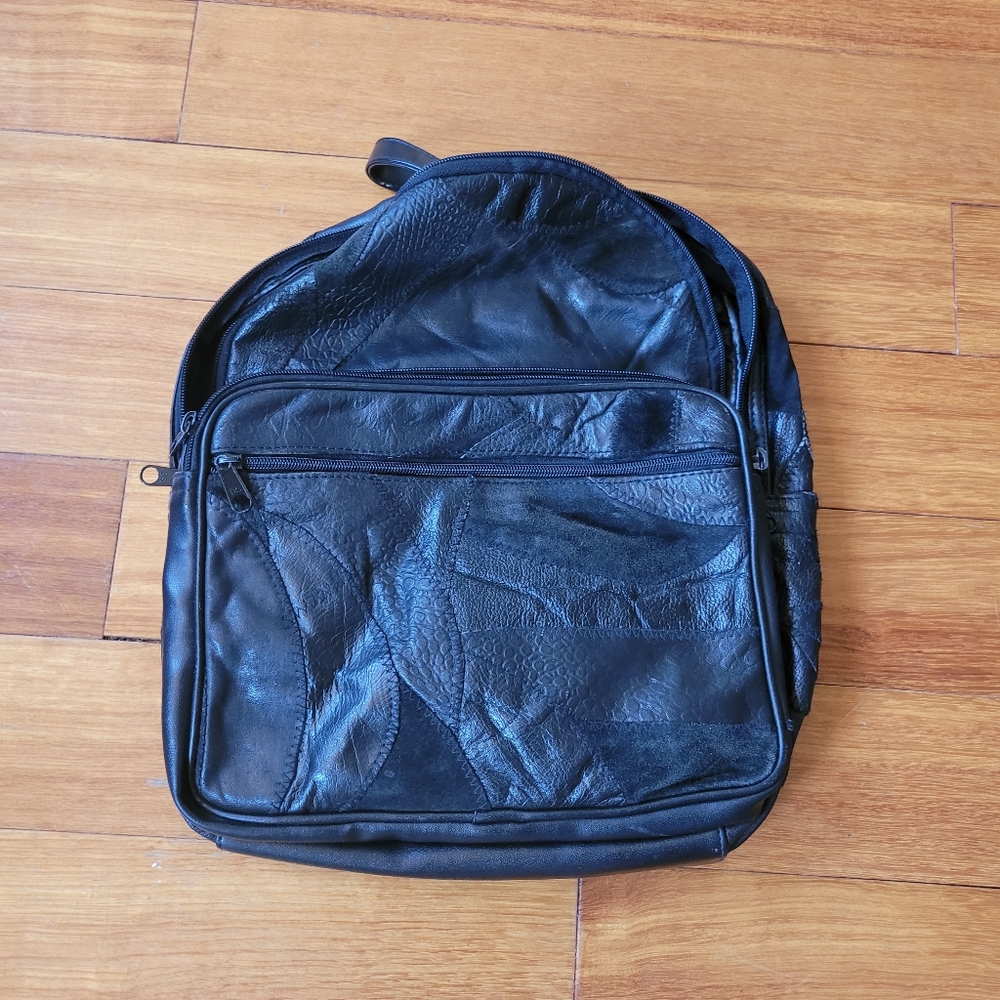 Vintage leather backpack